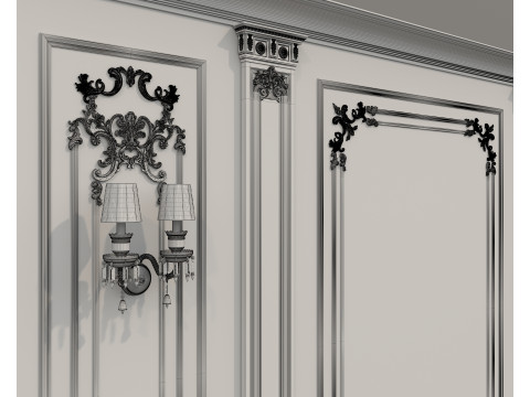 Wall Molding in Classic French style 49 Modello 3D