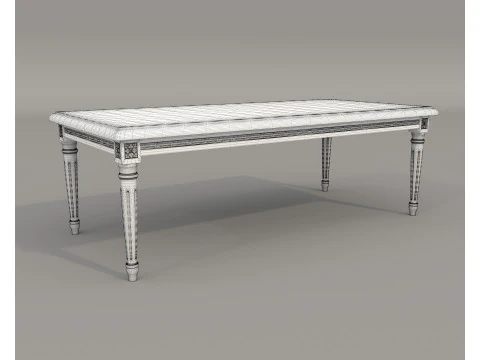 Classic European Style Sofa and Armchair Set 14 3D Model