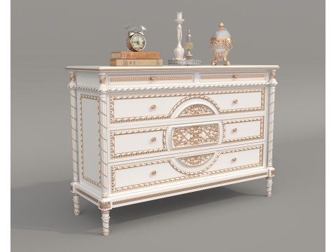 European Classic style Cabinet and Decoration 7 Modello 3D