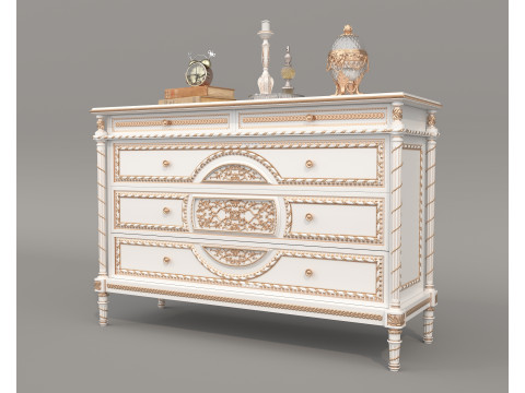 European Classic style Cabinet and Decoration 7 3D Model