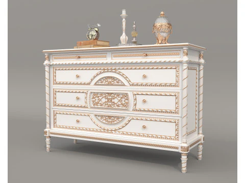European Classic style Cabinet and Decoration 7 3D Model