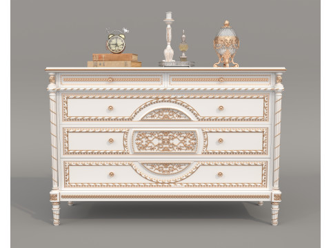 European Classic style Cabinet and Decoration 7 3D Model