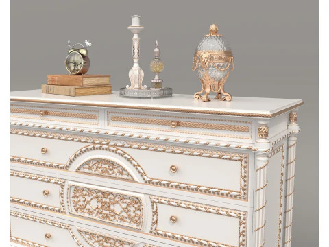 European Classic style Cabinet and Decoration 7 3D Model