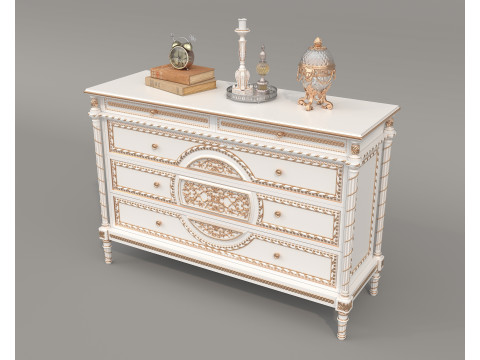 European Classic style Cabinet and Decoration 7 3D Model