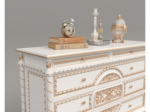 European Classic style Cabinet and Decoration 7 3D Model