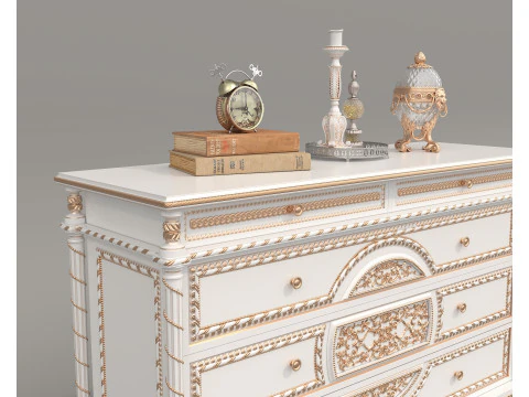 European Classic style Cabinet and Decoration 7 3D Model
