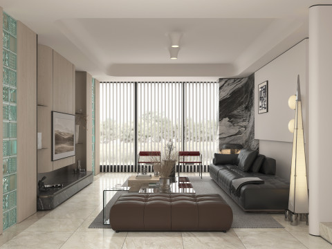 Living Room Scene 14 Modello 3D
