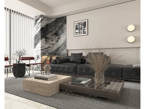 リビング ルーム シーン 14 3Dモデル