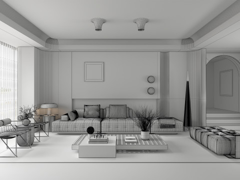 Living Room Scene 14 Modello 3D
