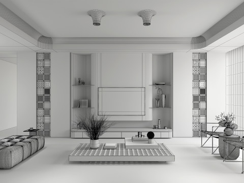 Living Room Scene 14 Modello 3D