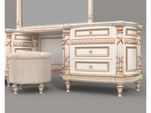 Classic European style Dressing Table 29 Modello 3D
