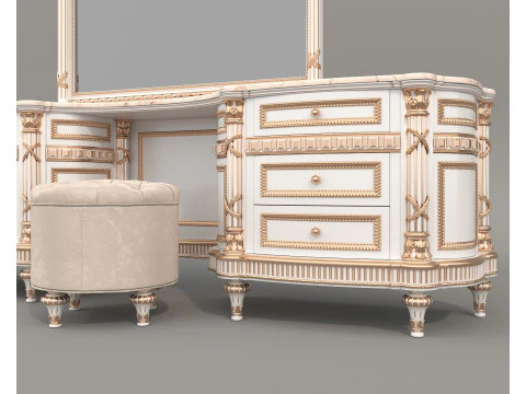 Classic European style Dressing Table 29 3D Model