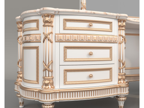 Classic European style Dressing Table 29 Modello 3D