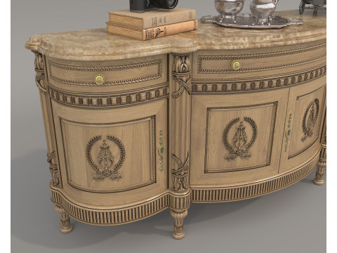 European Classic style Cabinet and Decoration 8 3D मॉडल