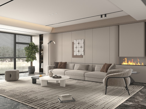Living Room Scene 15 Model 3D