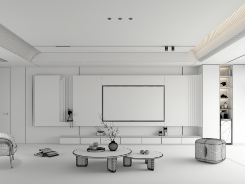 Living Room Scene 15 Model 3D