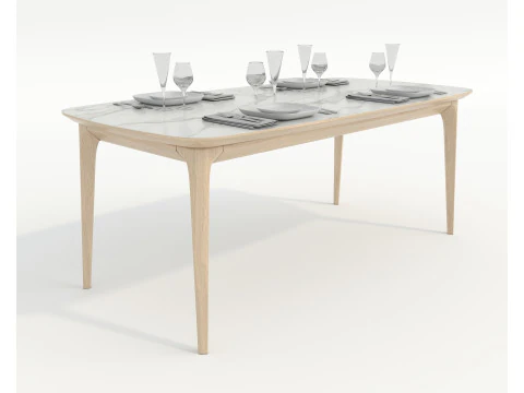 Tavolo e Sedie da Pranzo Moderni 42 Modello 3D