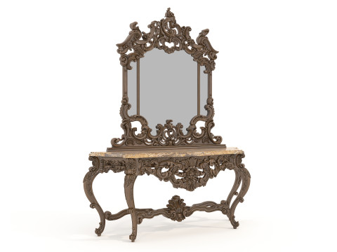 Classic European Style Console Table Modelo 3D