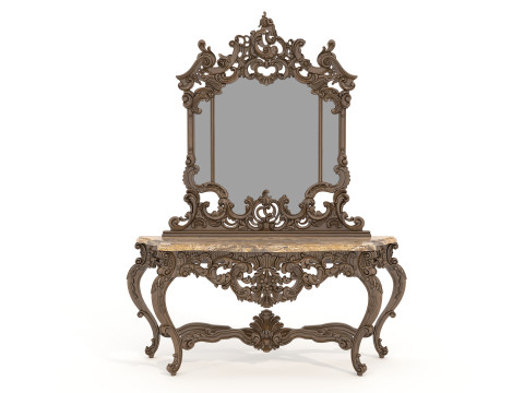 Classic European Style Console Table Modelo 3D