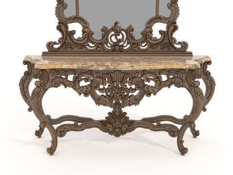 Classic European Style Console Table Modelo 3D