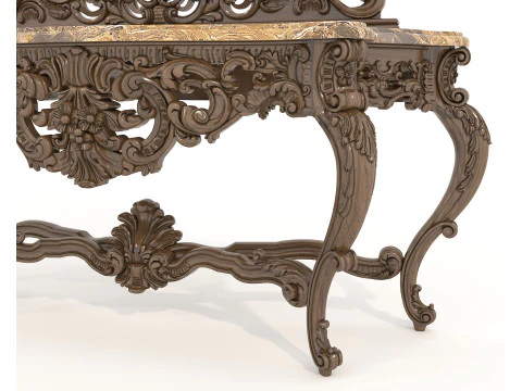 Classic European Style Console Table 3D Model