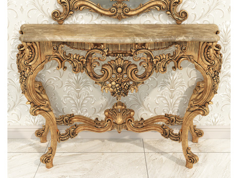 Classic European Style Console Table 2 3D Модель