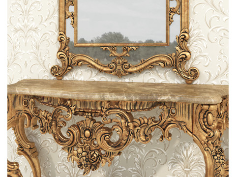 Classic European Style Console Table 2 3D Модель