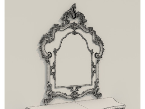 Classic European Style Console Table 2 3D Модель