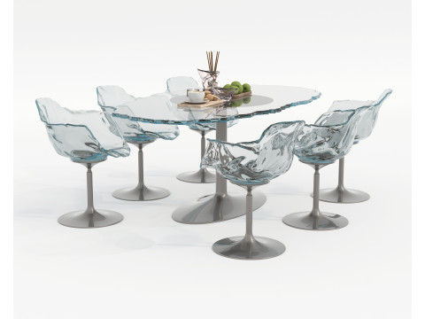 Modern Dining Table and Chairs 43 3D 模型