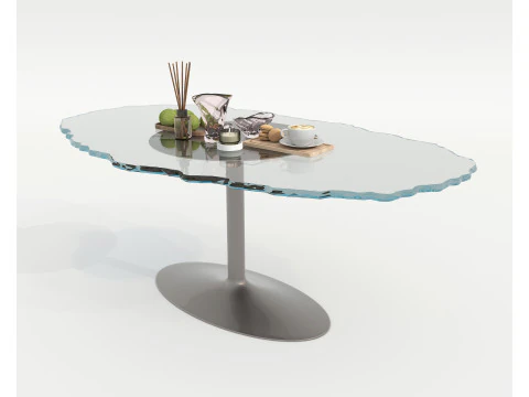Modern Dining Table and Chairs 43 3D Model