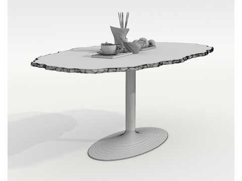 Modern Dining Table and Chairs 43 Modello 3D