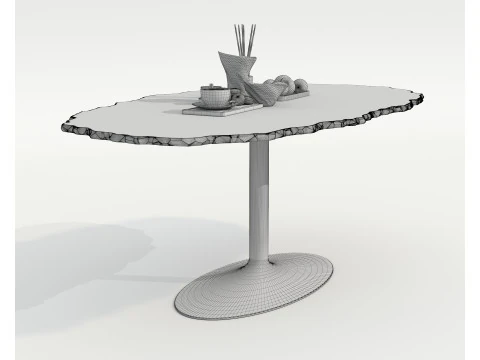 Modern Dining Table and Chairs 43 3D Model