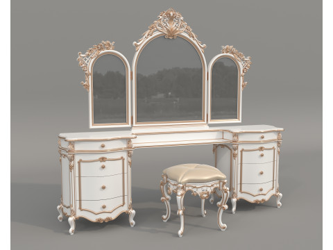 Classic European style Dressing Table 30 Modello 3D