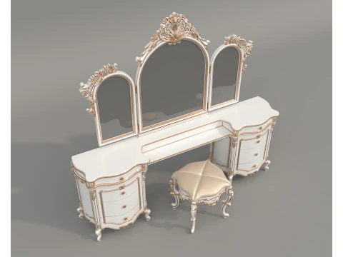 Classic European style Dressing Table 30 3D Model
