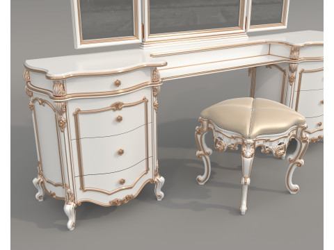 Classic European style Dressing Table 30 Modelo 3D