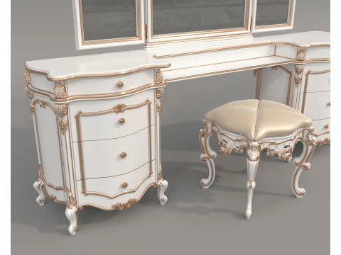 Classic European style Dressing Table 30 3D Model