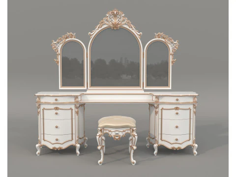 Classic European style Dressing Table 30 3D Model