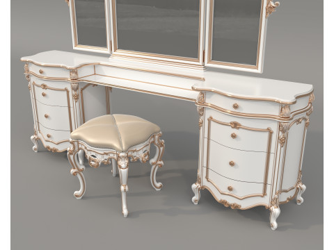 Classic European style Dressing Table 30 Modelo 3D