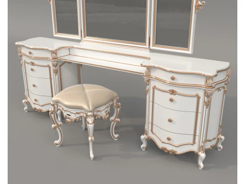 Classic European style Dressing Table 30 3D Model