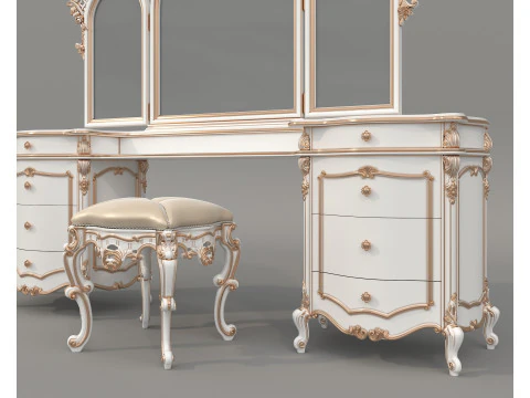 Classic European style Dressing Table 30 3D Model