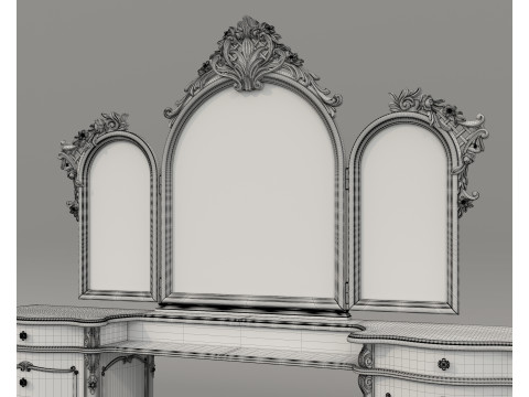 Classic European style Dressing Table 30 Modelo 3D