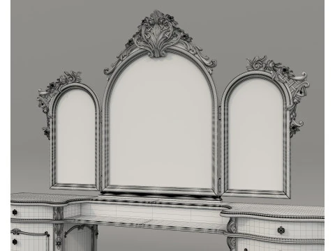 Classic European style Dressing Table 30 3D Model