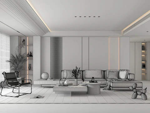 Cena da sala de estar 16 Modelo 3D