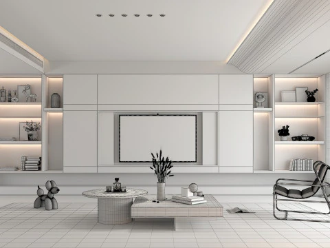 Cena da sala de estar 16 Modelo 3D