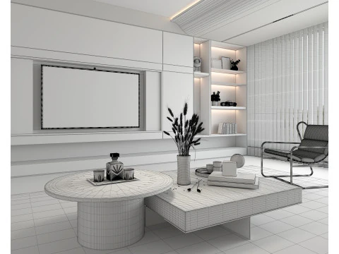 Cena da sala de estar 16 Modelo 3D