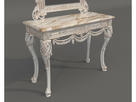 Classic European Style Console Table 3 Modèle 3D