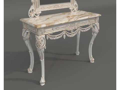 Classic European Style Console Table 3 3D Model
