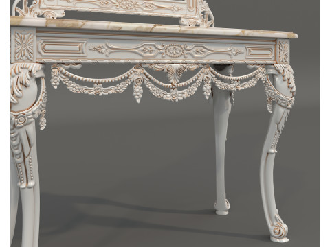 Classic European Style Console Table 3 Modèle 3D