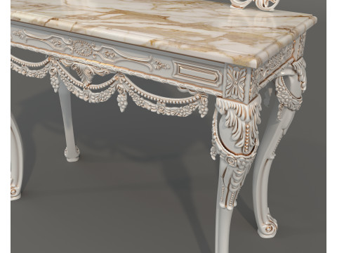 Classic European Style Console Table 3 Modèle 3D