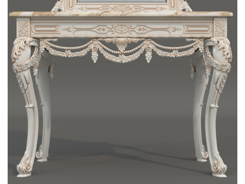 Classic European Style Console Table 3 Modèle 3D